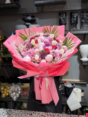 Renkli Karma Çiçek Buketi